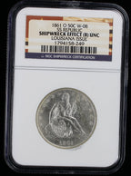 1861-O 50c Shipwreck Effect (B) UNC Louisiana States Issue NGC