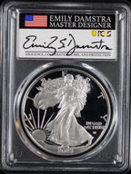 2023-S Silver Eagle PCGS PR70DCAM Damstra Signed Advance Releases