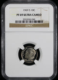 1969-S Proof Roosevelt Dime 10c NGC PF69 UC Ultra Cameo