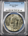 1974-S Eisenhower Silver Dollar $1 PCGS MS67