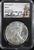 2019 Silver Eagle NGC MS70 Charlie Duke Signed