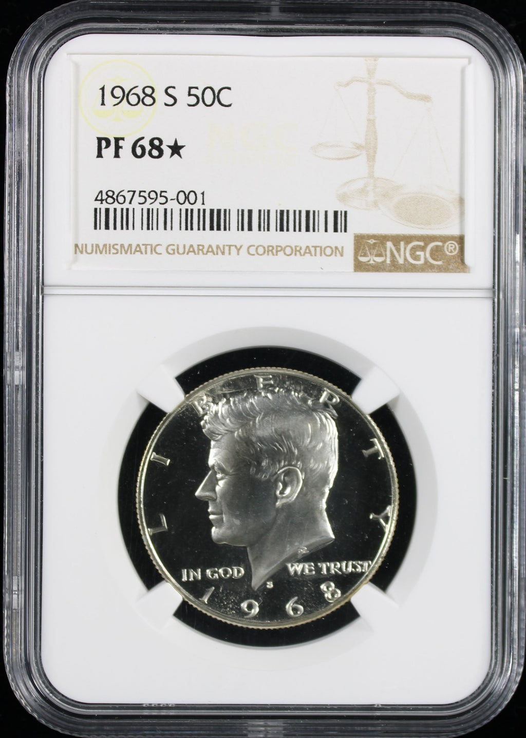 1968-S Kennedy Proof Half Dollar 50c NGC PR68* Star