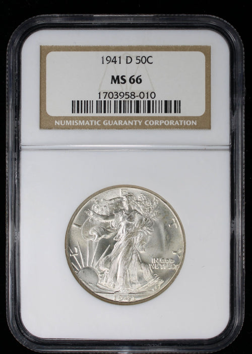 1941-D Walking Liberty Half Dollar 50c NGC MS66
