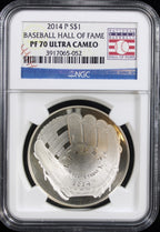 $1 Baseball Hall of Fame NGC PF70 Ultra Cameo