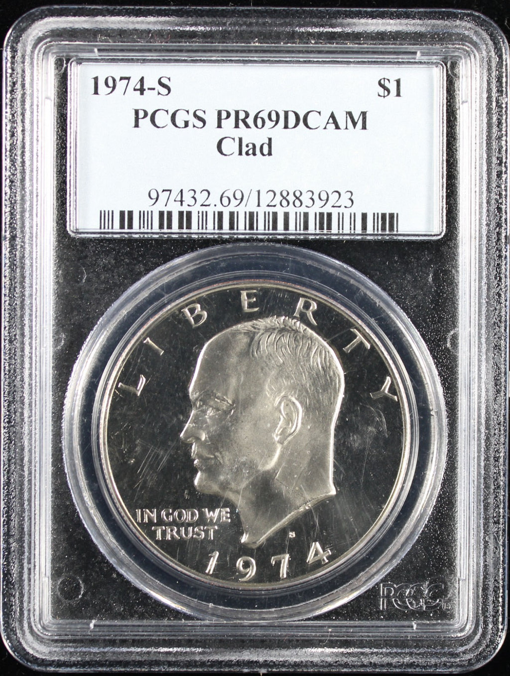 1974-S Eisenhower Dollar $1 PCGS PR69 Deep Cameo