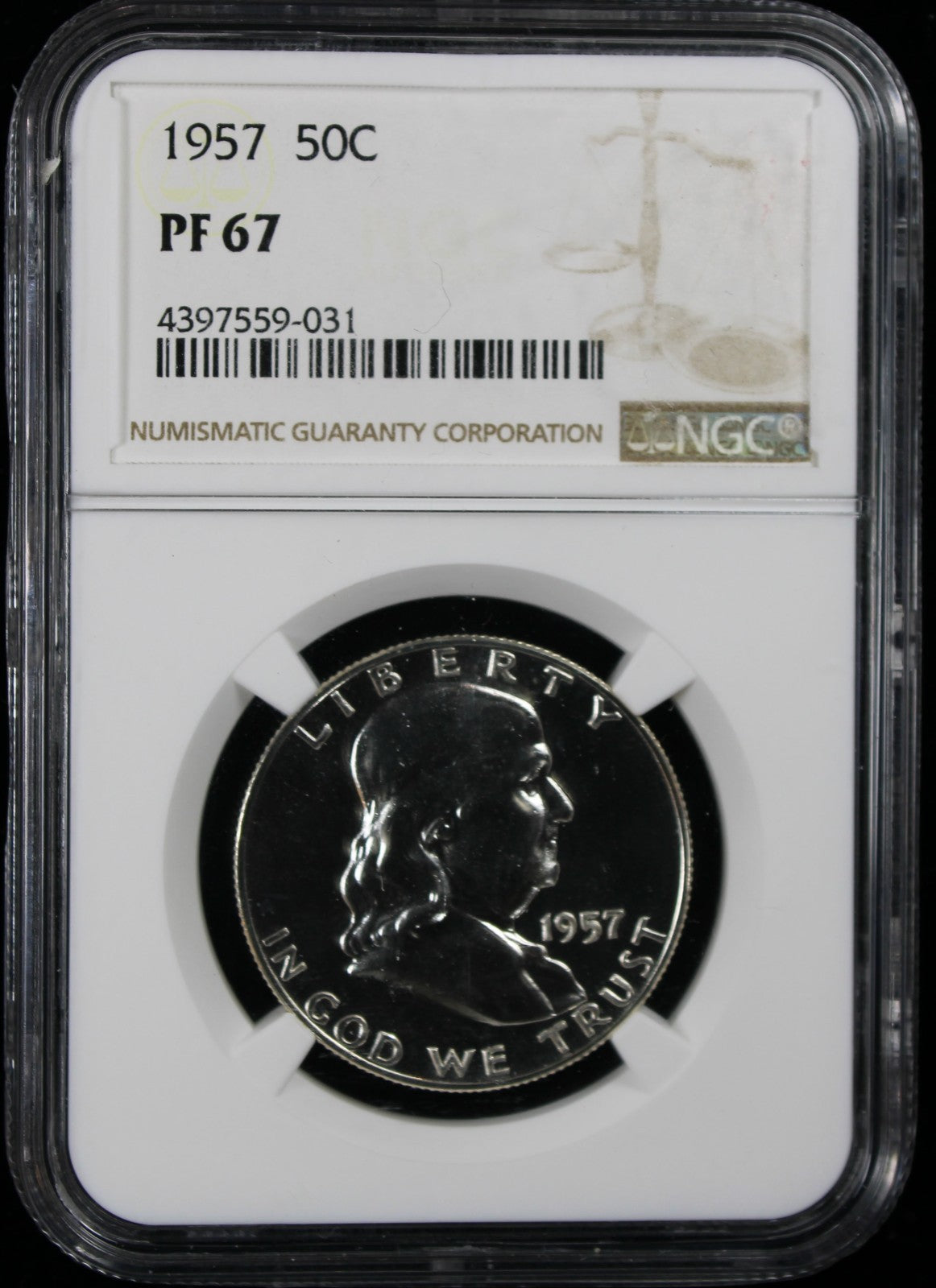 1957 Franklin Proof Half Dollar 50c NGC PF67