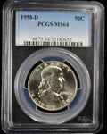 1958-D Franklin Half Dollar 50c PCGS MS64