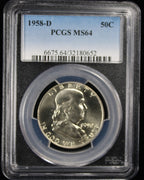 1958-D Franklin Half Dollar 50c PCGS MS64
