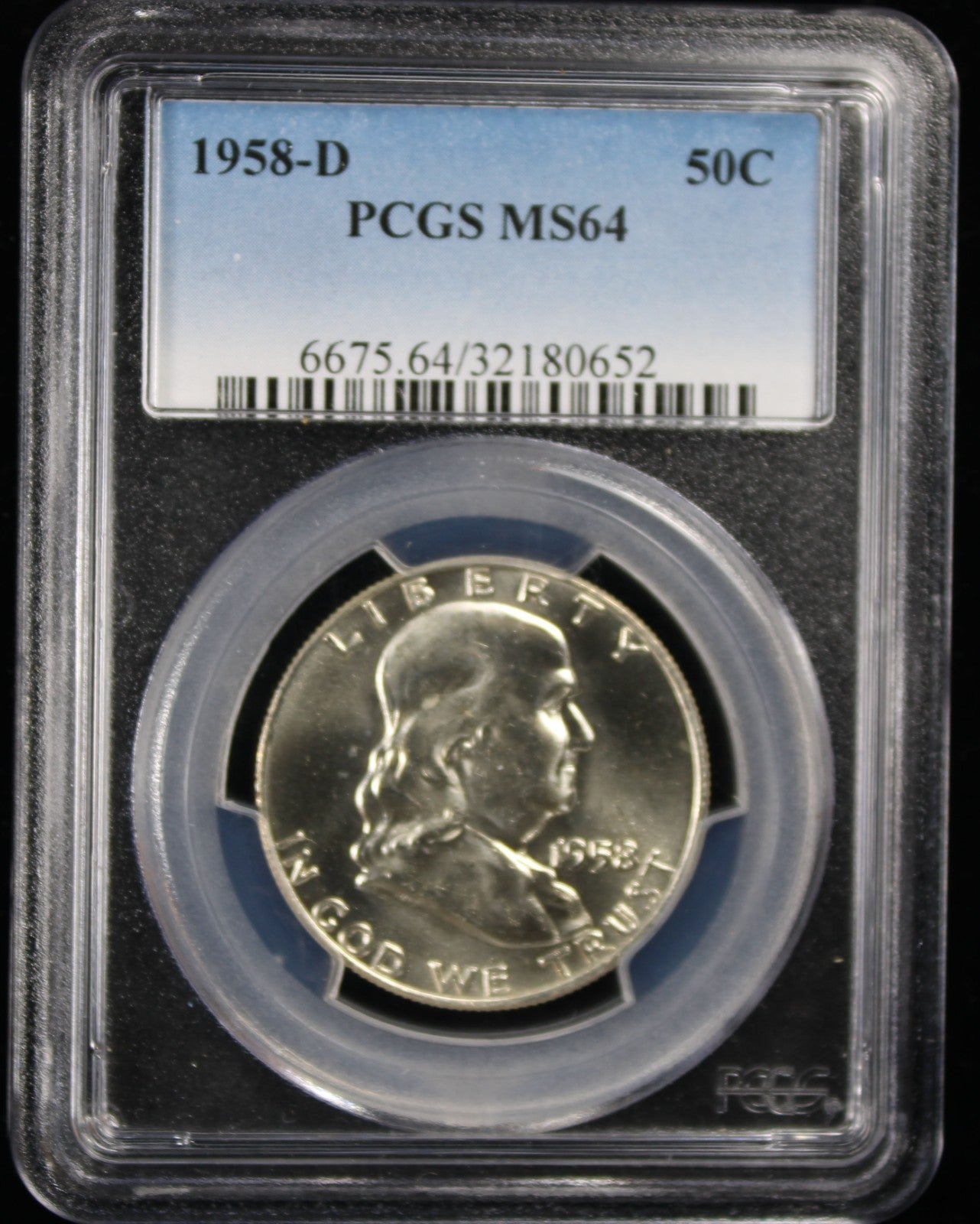 1958-D Franklin Half Dollar 50c PCGS MS64