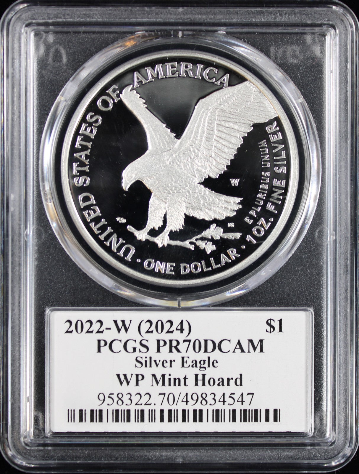 2022-W (2024) Silver Eagle PCGS PR70DCAM Damstra Signed
