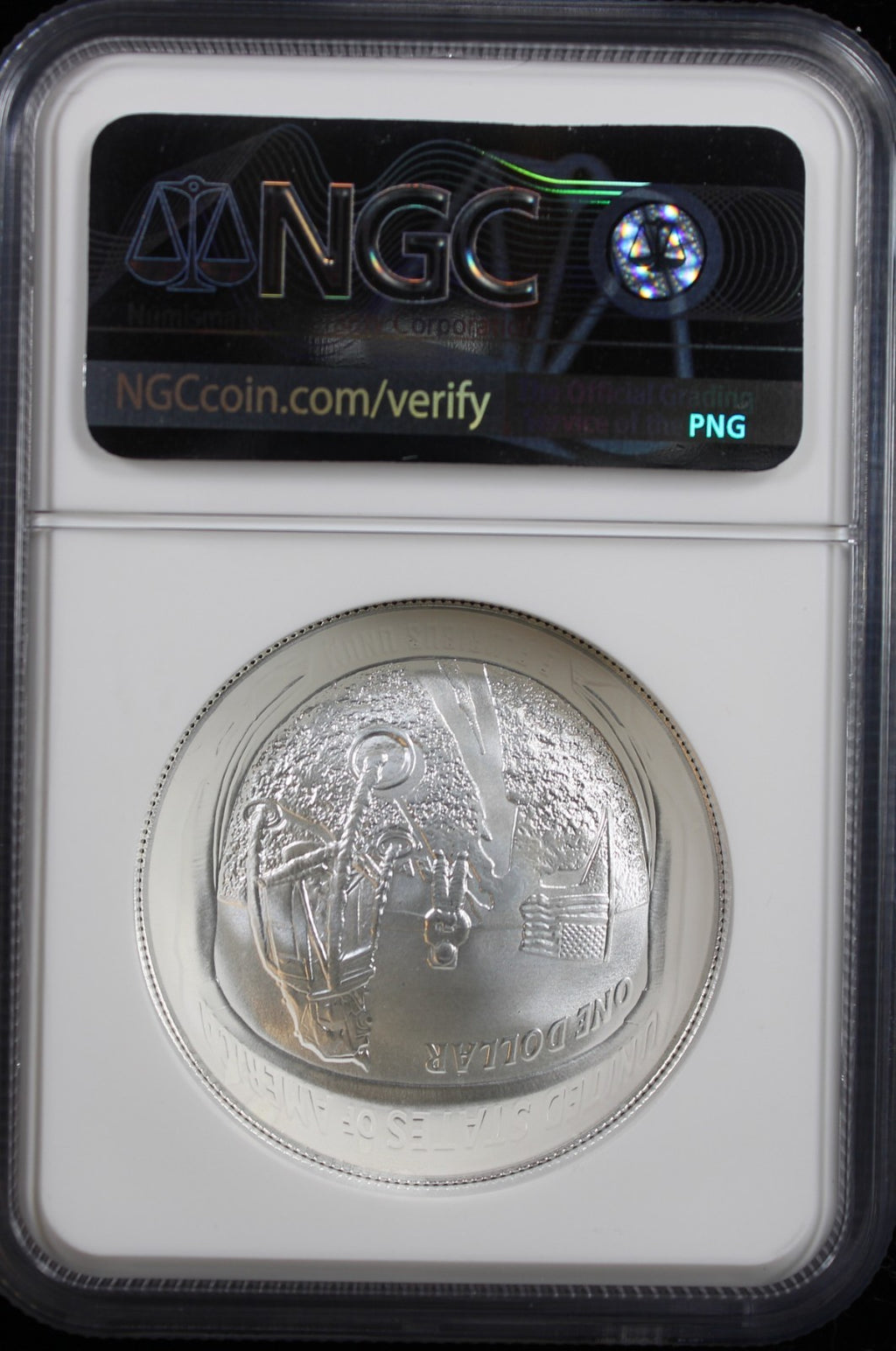 2019 Apollo 11 50th Anniversary Astronaut Scholarship Foundation $1 NGC MS70
