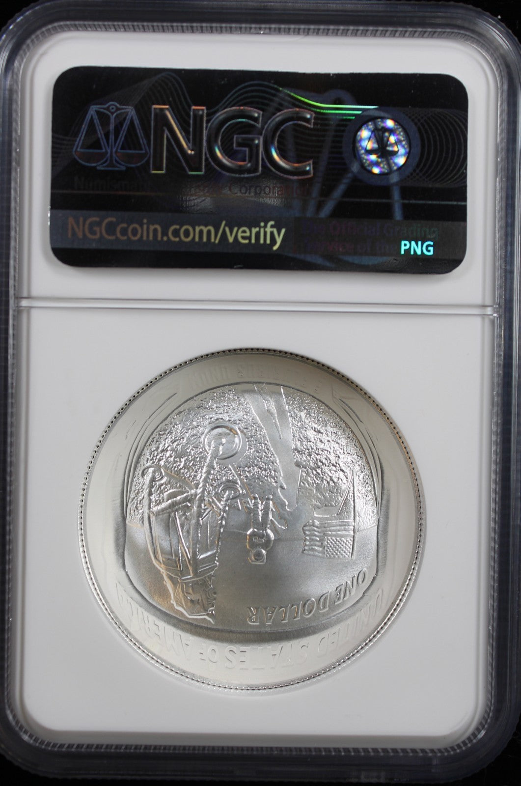 2019 Apollo 11 50th Anniversary Astronaut Scholarship Foundation $1 NGC MS70