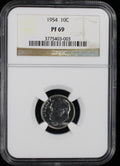 1954 Proof Roosevelt Silver Dime 10c NGC PF69