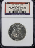 1861-O 50c W-09 Shipwreck Effect A SS Republic NGC UNC Confederate States Issue