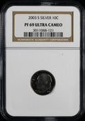 2003-S Silver Proof Roosevelt Dime 10c NGC PF69 UCAM Ultra Cameo