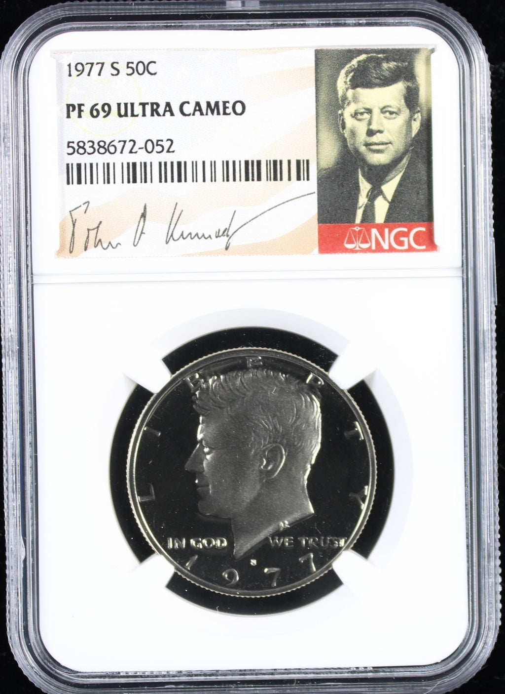 1977-S Kennedy Proof Half Dollar 50c NGC PR69 Ultra Cameo