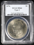 1976 Eisenhower Clad Dollar $1  PCGS MS66 Type 2