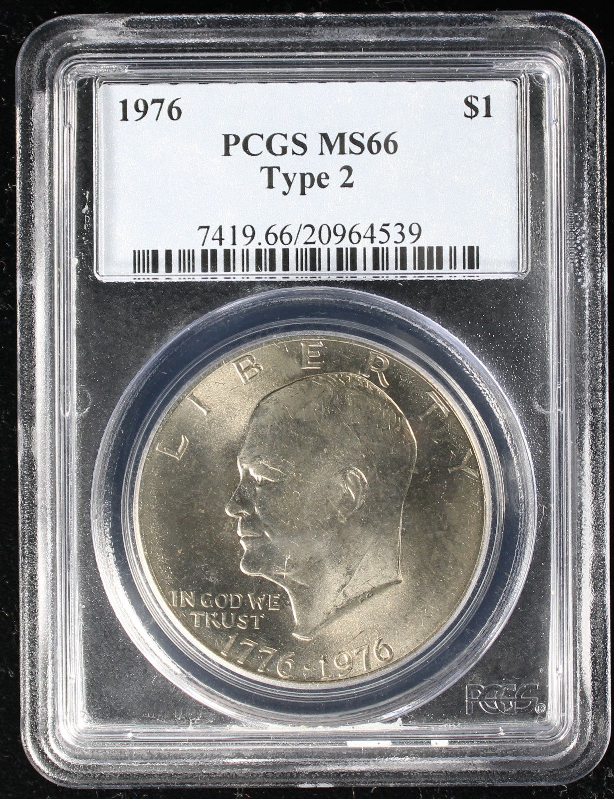 1976 Eisenhower Clad Dollar $1  PCGS MS66 Type 2
