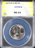 1979-D Susan B Anthony Dollar $1 ANACS MS64
