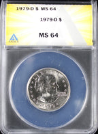 1979-D Susan B Anthony Dollar $1 ANACS MS64
