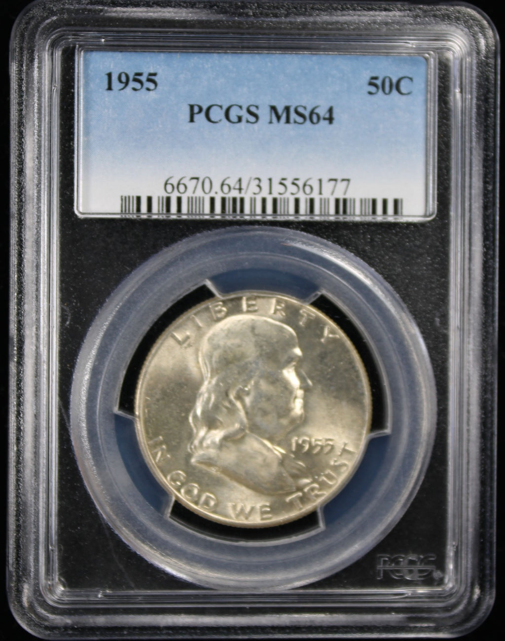 1955 Franklin Half Dollar 50c PCGS MS64