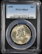1955 Franklin Half Dollar 50c PCGS MS64