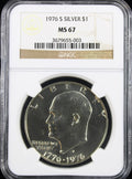 1976-S Eisenhower Silver Dollar $1 NGC MS67