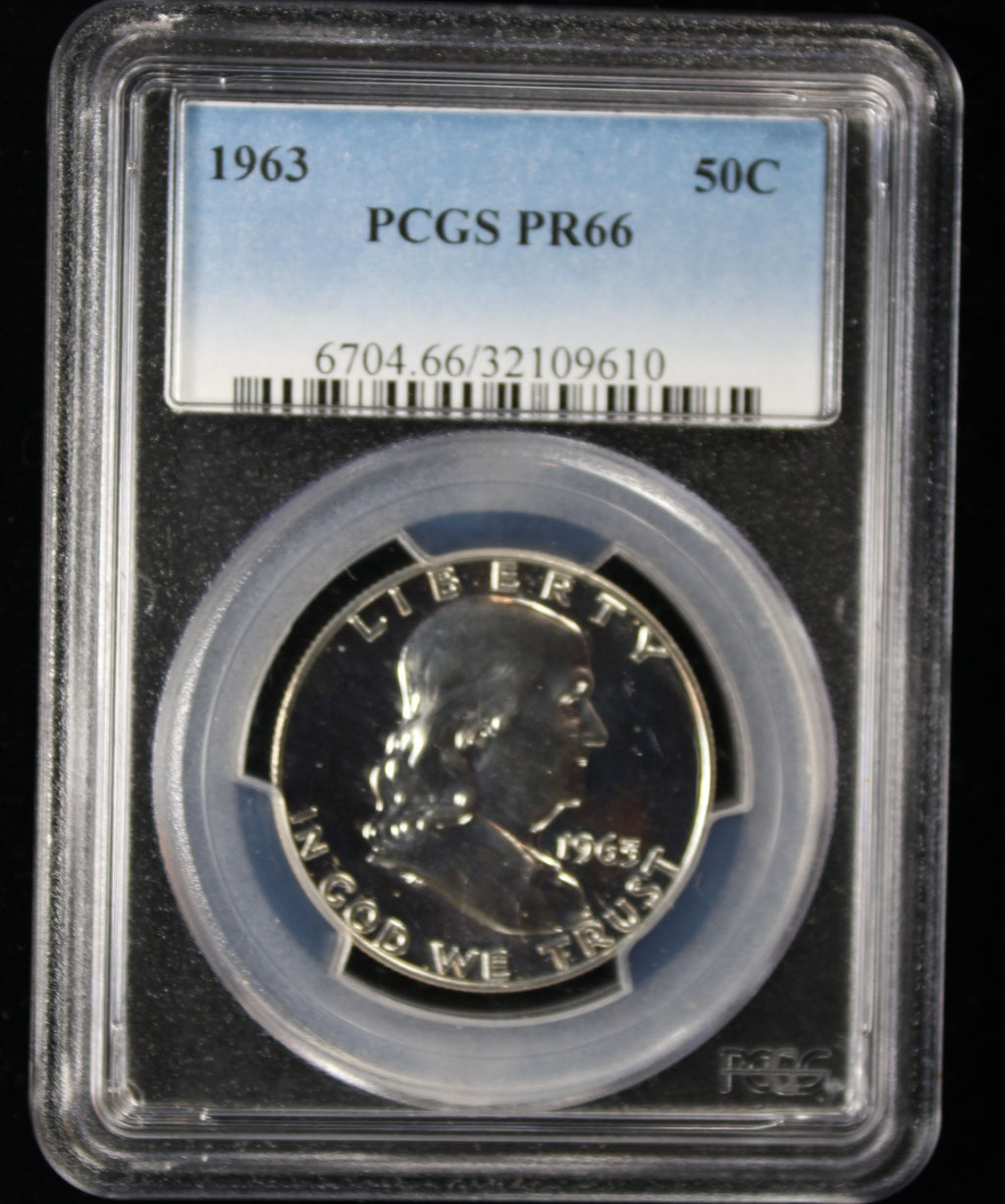 1963 Franklin Proof Half Dollar 50c PCGS PR66