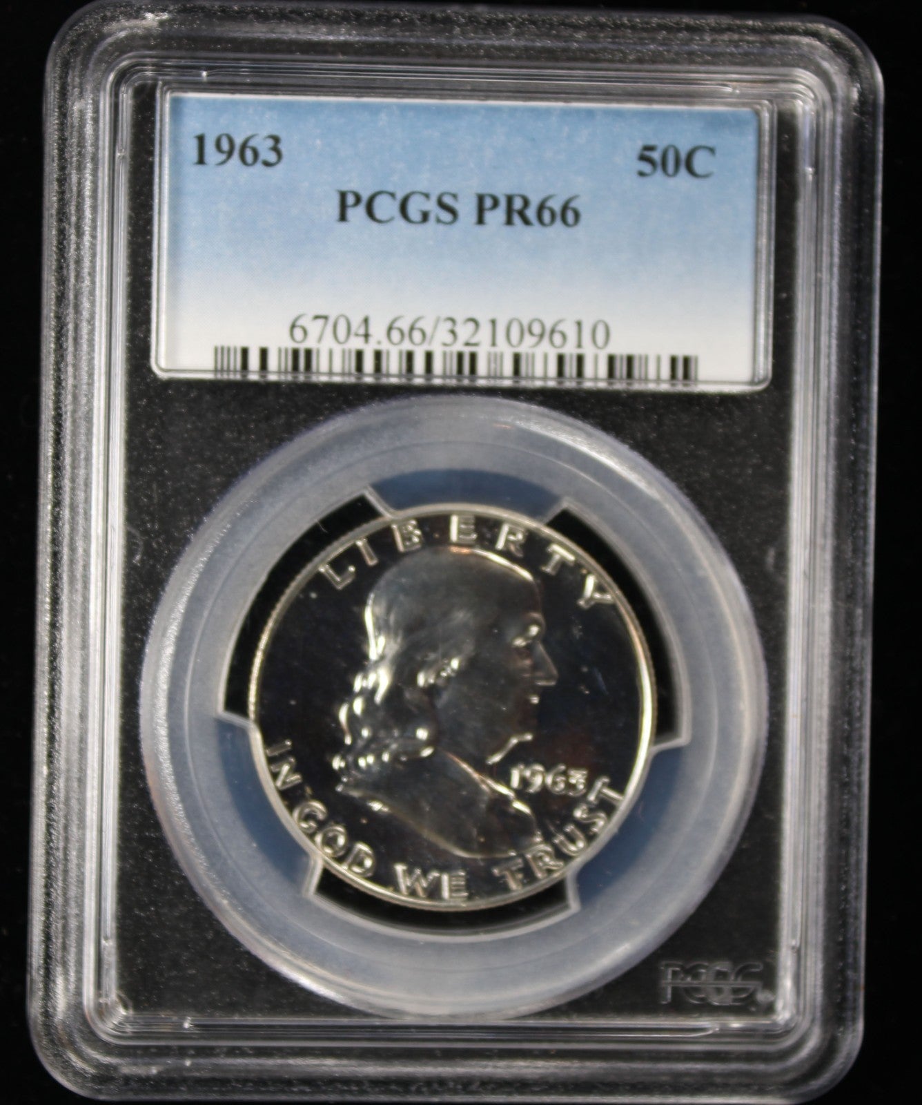 1963 Franklin Proof Half Dollar 50c PCGS PR66