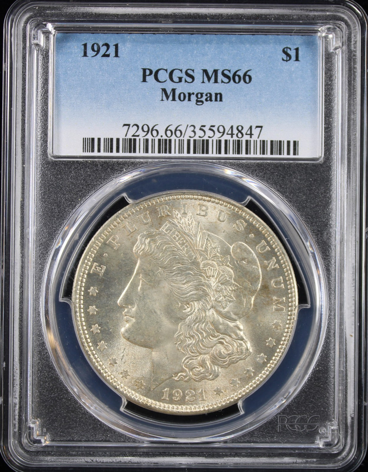 1921 $1 Morgan PCGS MS66