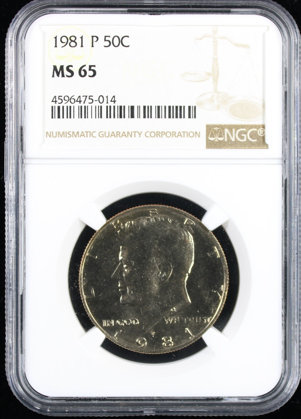 1981-P Kennedy Half Dollar 50c NGC MS65