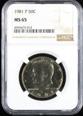 1981-P Kennedy Half Dollar 50c NGC MS65