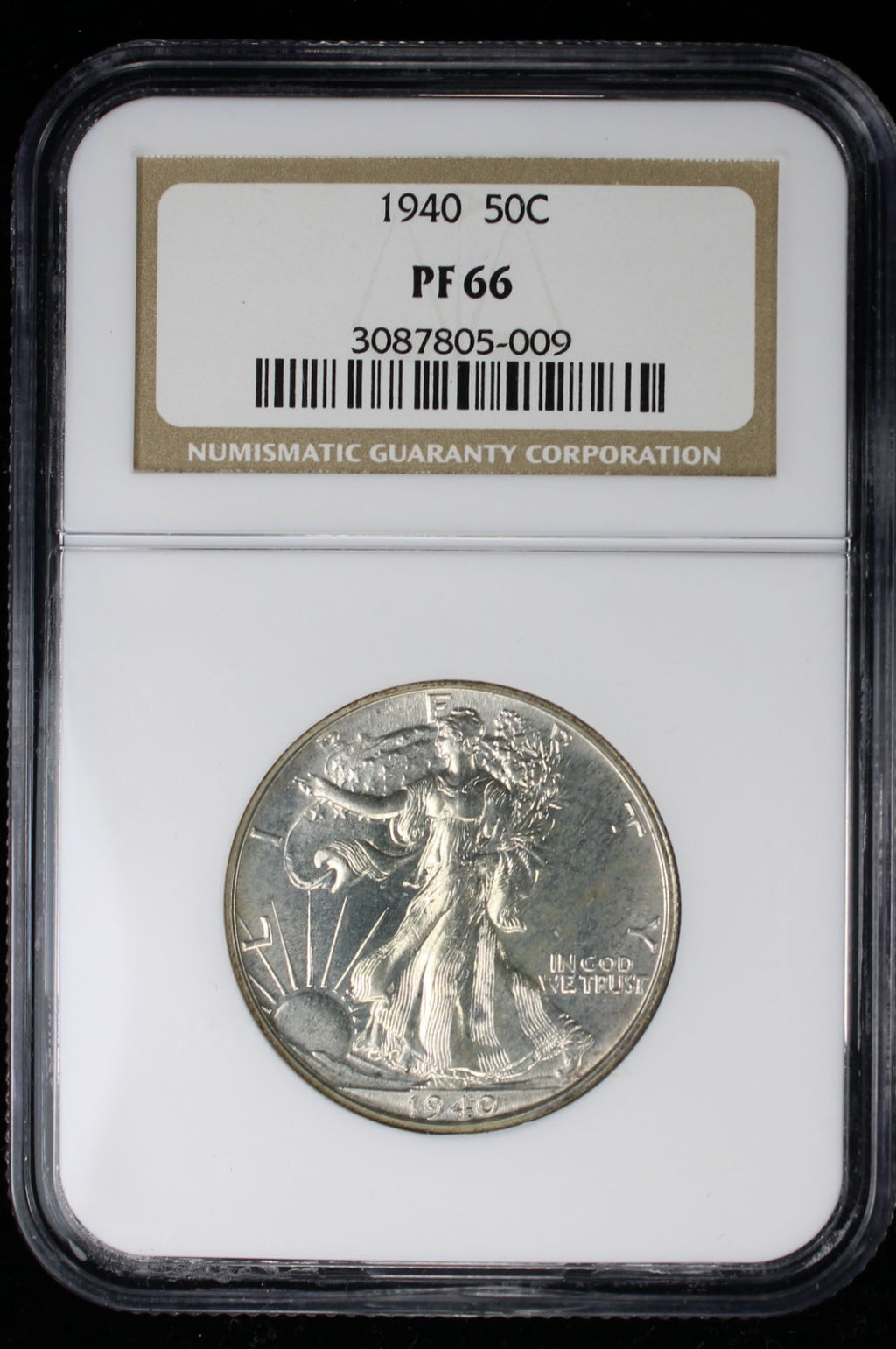 1940 Proof Walking Liberty Half Dollar 50c NGC PF66