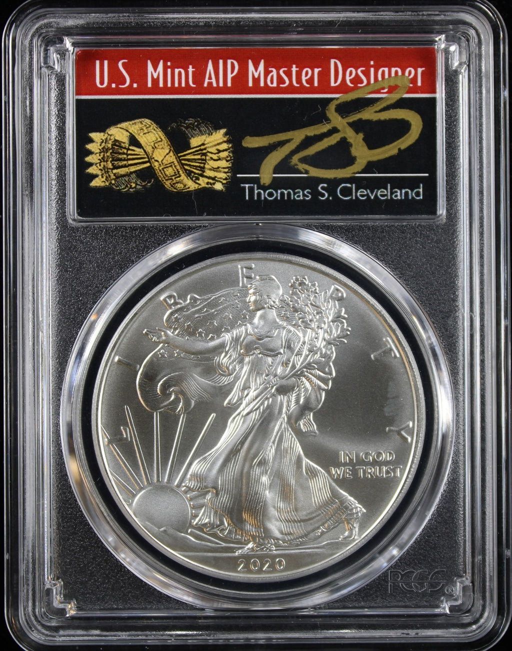 2020 Silver Eagle PCGS MS70 First Strike Cleveland Signed 1 of 1000