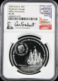 2020 Cook Island Silver $5 Mayflower Voyage 400th Anniversary PL70 NGC Everhart