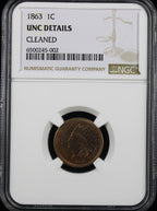 1863 1c NGC UNC Details