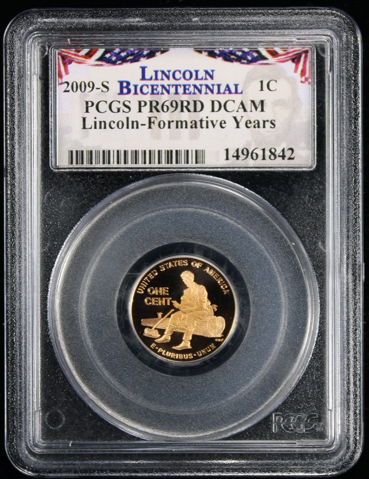2009-S Proof Lincoln Cent 1c PCGS PR69 Rd RED Deep Cameo Lincoln Formative Years