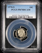 1978-S Proof Roosevelt Dime 10c PCGS PR70 DCAM Deep Cameo