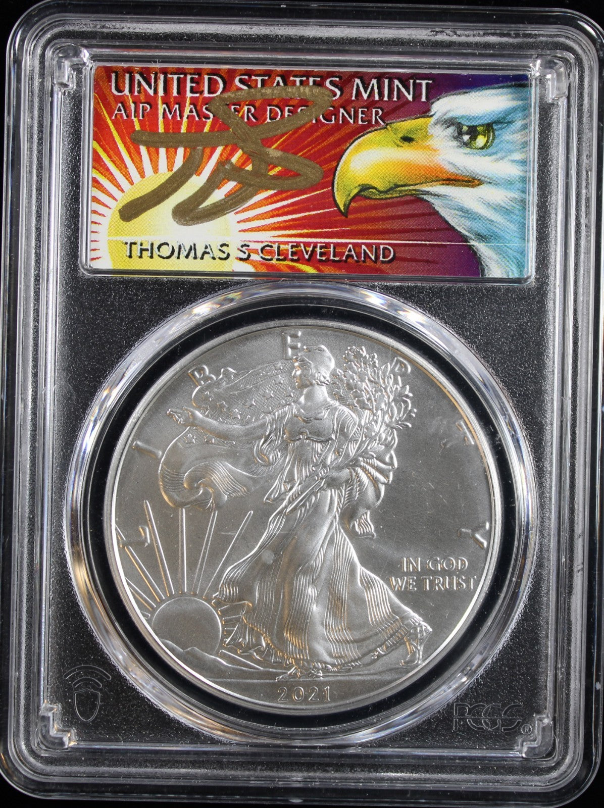 2021 Silver Eagle PCGS MS70 Last Day of Production Cleveland Signed