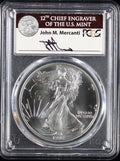 1992 Silver Eagle PCGS MS70 Mercanti Signed