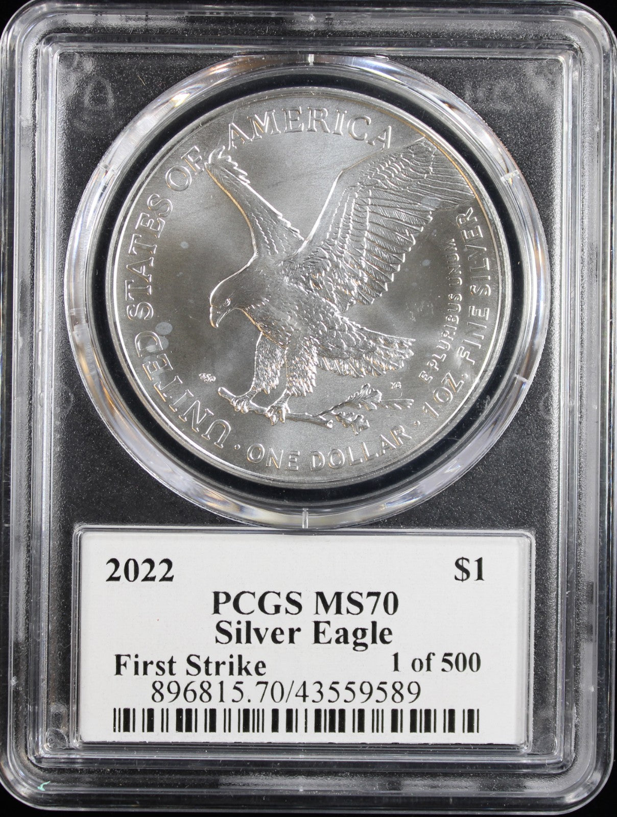 2022 Silver Eagle PCGS MS70 First Strike 1 of 500 Cleveland Signed