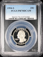 1994-S Proof Washington Quarter 25c PCGS PR70 DCAM Deep Cameo