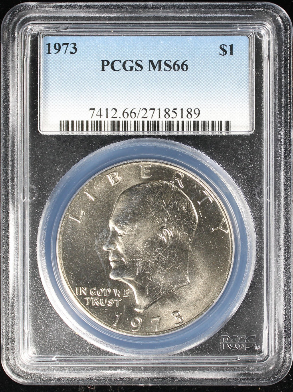 1973 Eisenhower Clad Dollar $1  PCGS MS66