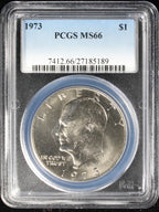 1973 Eisenhower Clad Dollar $1  PCGS MS66