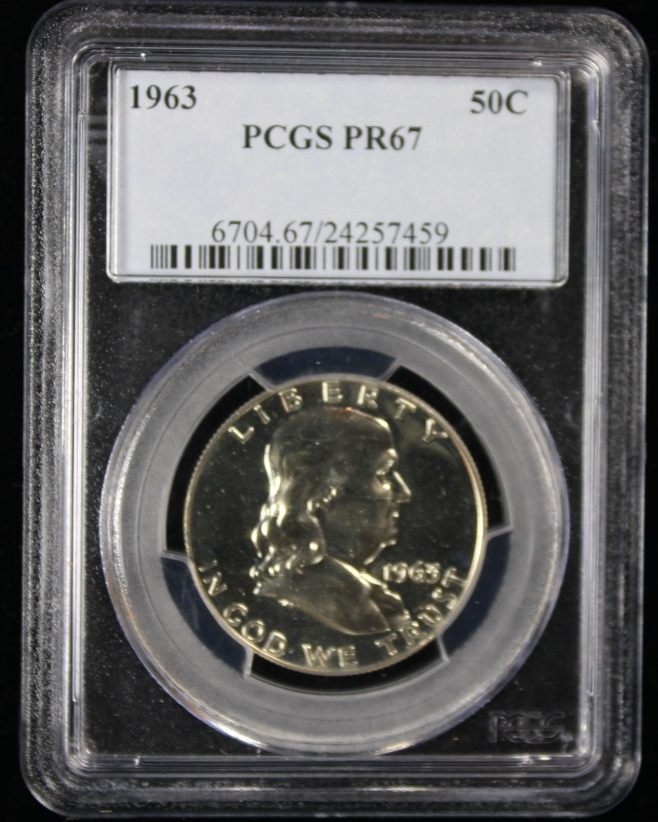 1963 Franklin Proof Half Dollar 50c PCGS PR67