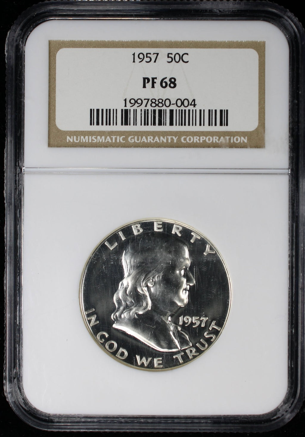 1957 Franklin Proof Half Dollar 50c NGC PF68