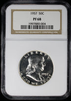 1957 Franklin Proof Half Dollar 50c NGC PF68