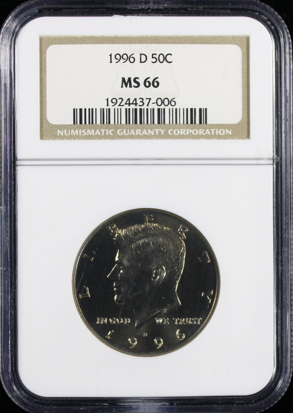 1996-D Kennedy Half Dollar 50c NGC MS66