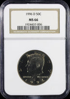 1996-D Kennedy Half Dollar 50c NGC MS66