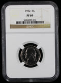 1952 Jefferson Proof Nickel 5c NGC PF69